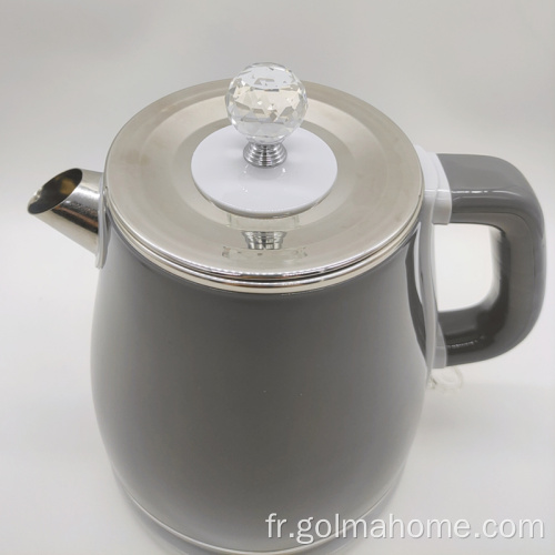 1.8L théière sans fil sans BPA Cool Touch chaudière à eau chaude double paroi thé café bouilloire électrique